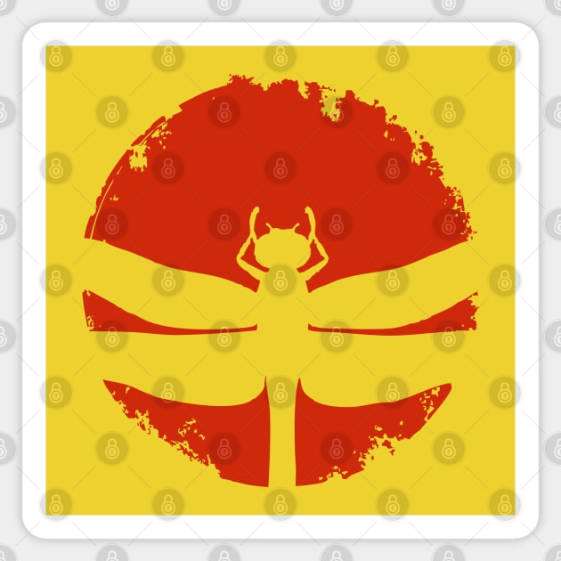 Gothic Dragonfly Japanese Insect Art Minimalist Silhouette Design Sticker by TuncGK